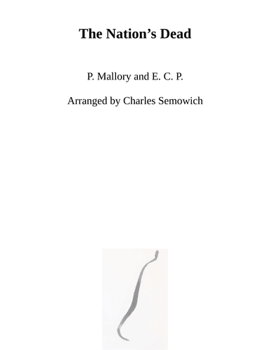 The Nation's Dead for Carillon (arr. Charles Semowich)