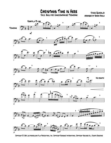 Christmas Time Is Here (arr. Sarah Houle)