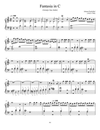 J. Pachelbel Fantasia in C, organ (arr. Ana Antão)
