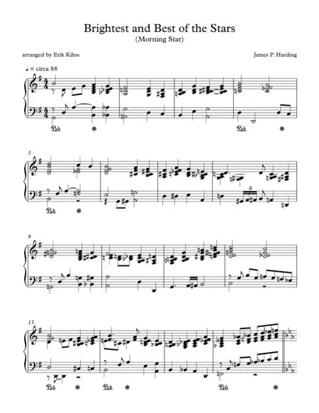 Brightest and Best of the Stars (Morning Star) (arr. Erik Kihss)