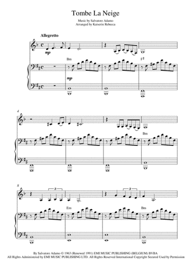 Tombe La Neige (arr. Kaiserin Rebecca)