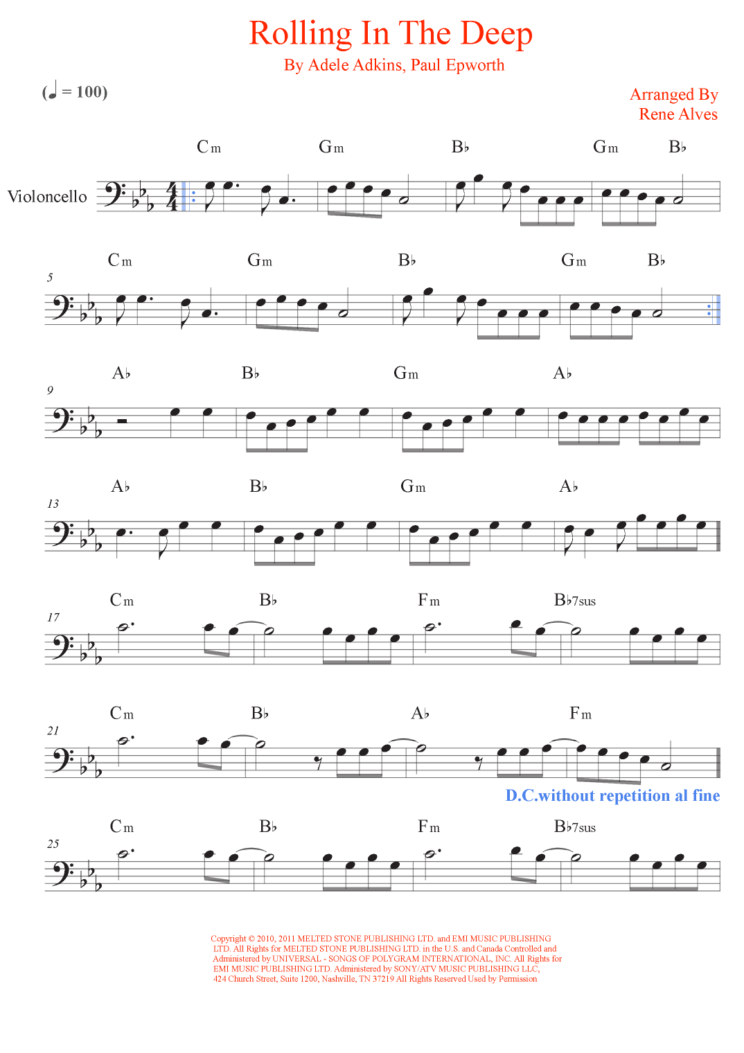 Rolling In The Deep (arr. Rene Alves)