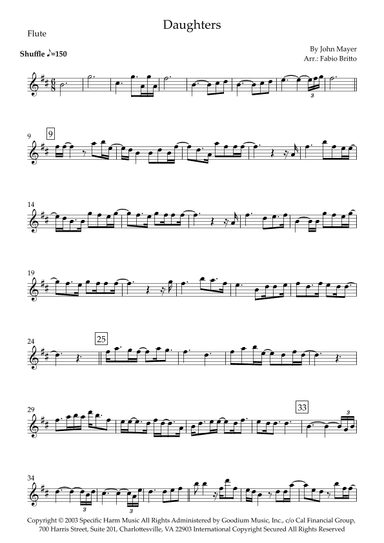 Daughters (arr. Fabio Britto)