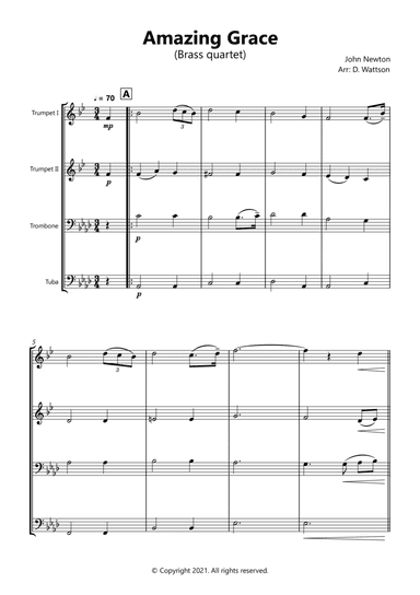 Amazing Grace (arr. Douglas Wattson)