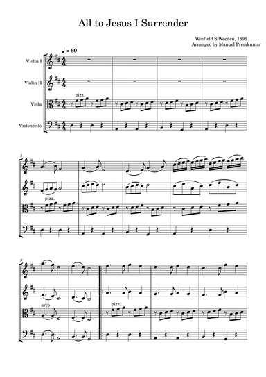 All to Jesus I Surrender (arr. Manuel Premkumar)