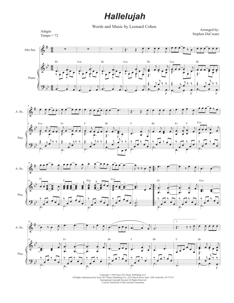 Hallelujah (arr. Stephen DeCesare)