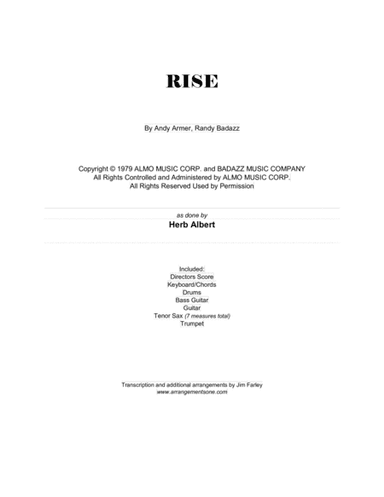 Rise (arr. Jim Farley www.arrangementsone.com)