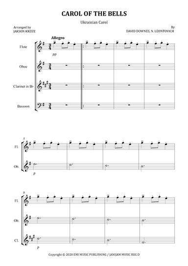 Carol Of The Bells (arr. Jakson Kreuz)