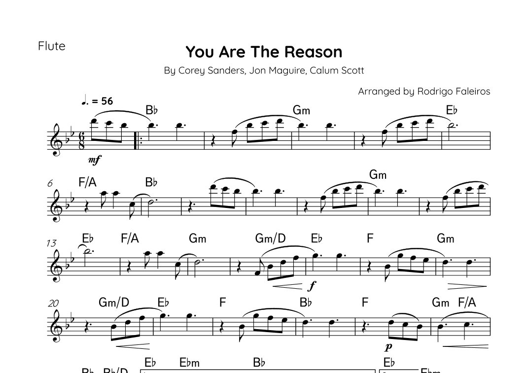 You Are The Reason (arr. Rodrigo Faleiros)
