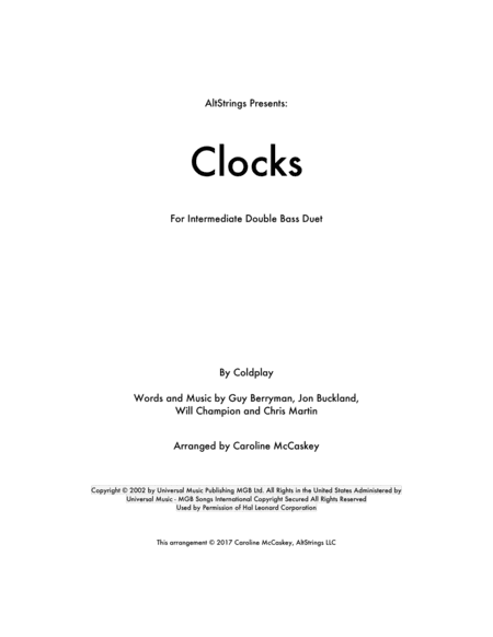 Clocks (arr. Caroline McCaskey)