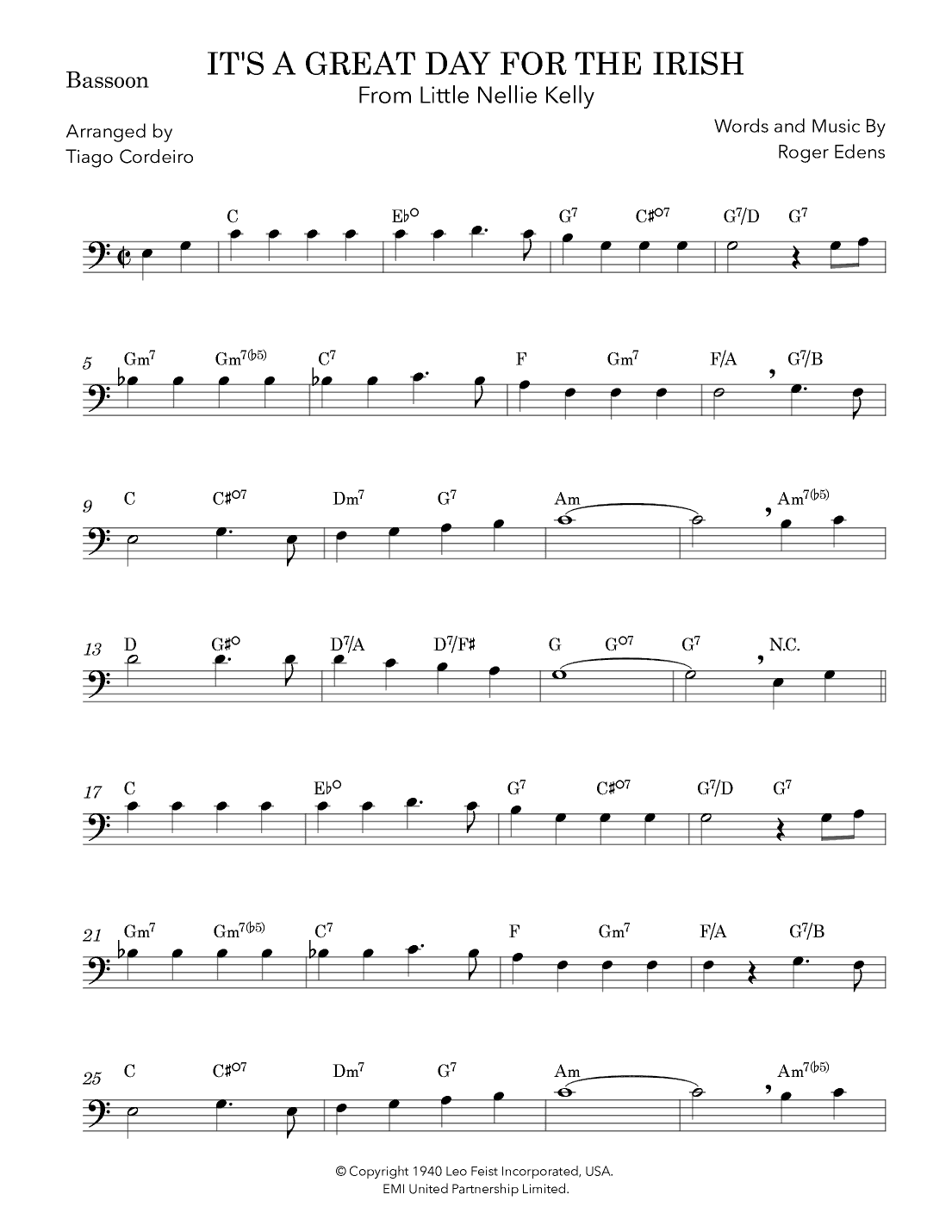 It's A Great Day For The Irish (arr. Tiago Cordeiro)