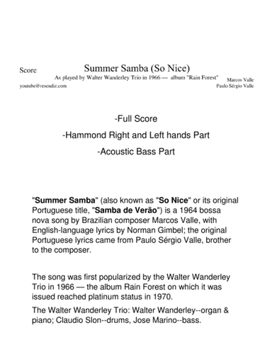 So Nice (summer Samba) (arr. Resendiz)