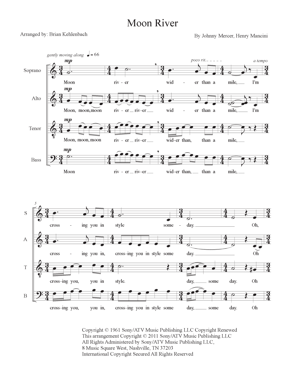 Moon River (arr. Brian Kehlenbach)