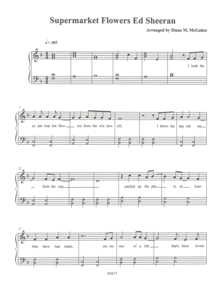 Supermarket Flowers (arr. Diane M. McGahee)