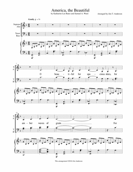 America the Beautiful (arr. James Thomas Anderson)