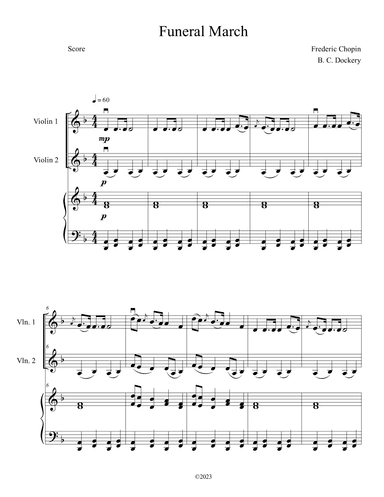 Funeral March (Violin Duet with Piano Accompaniment) (arr. B. C. Dockery)