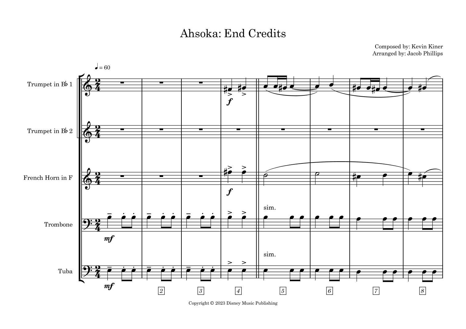 Ahsoka's Theme (arr. Jacob Phillips)
