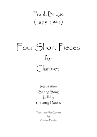 Four Short Pieces (arr. Spence Bundy)