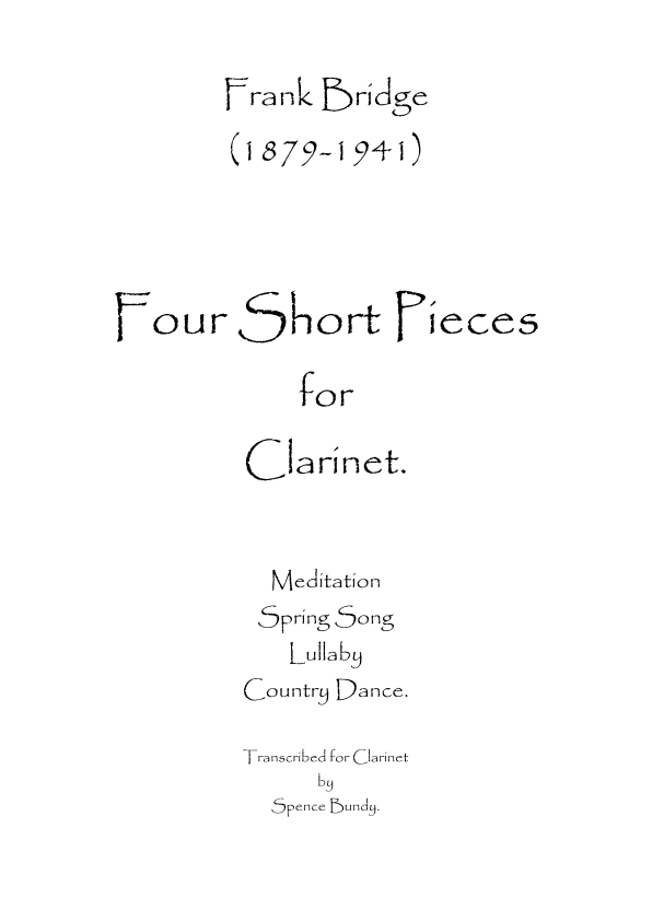 Four Short Pieces (arr. Spence Bundy)
