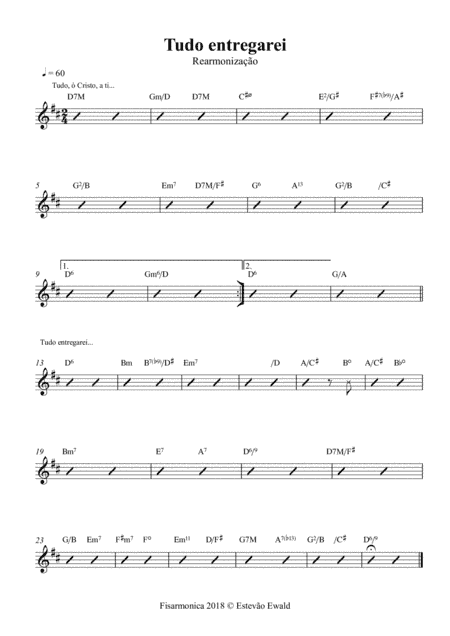 I will deliver everything - Christian hymn | Rearmonization | Tudo entregarei - Hino cristão (arr. Estevão Ewald)