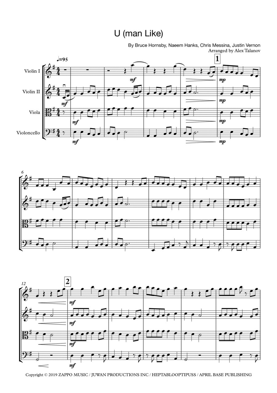 U (man Like) (arr. Alex Talanov)