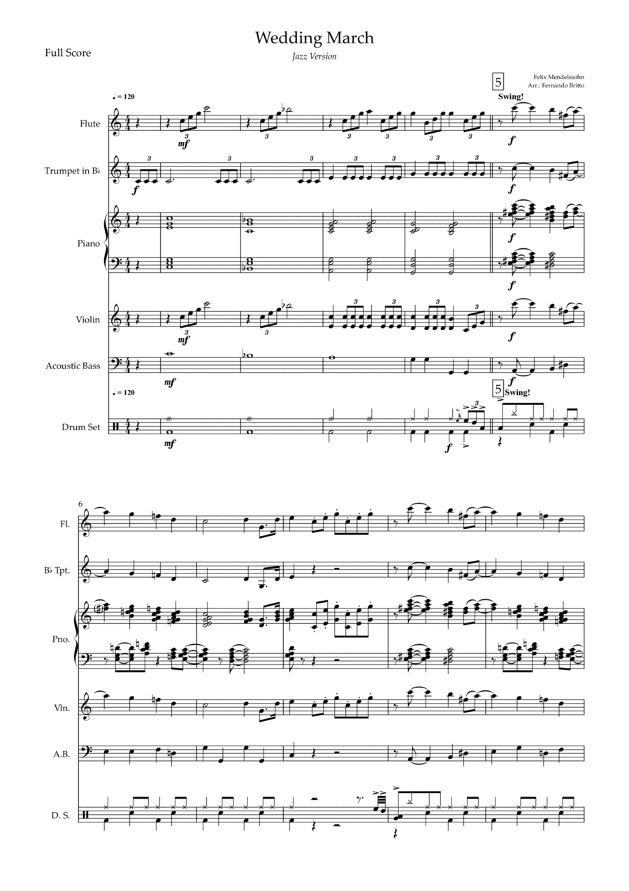 Wedding March (Felix Mendelssohn) Jazz Version (arr. Fernando Britto)