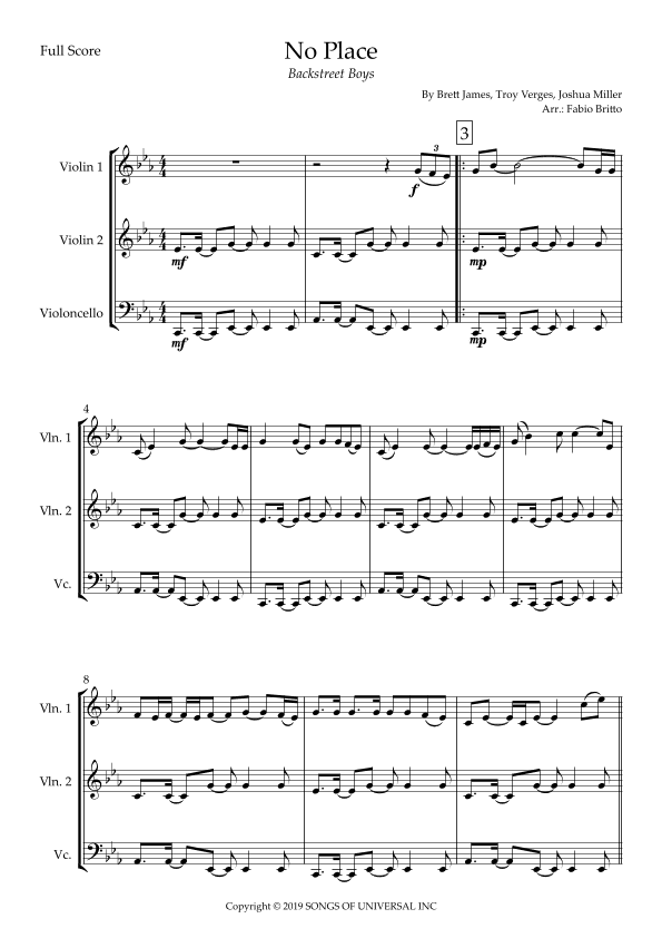 No Place (arr. Fabio Britto)