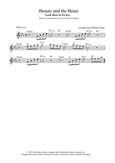 Beauty And The Beast (arr. Miranda Wong)