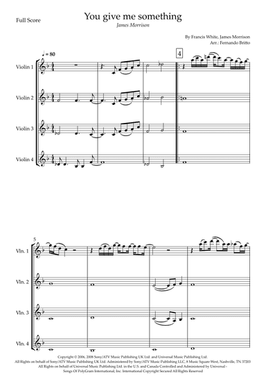 You Give Me Something (arr. Fernando Britto)