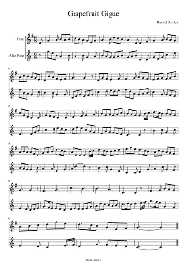 Grapefruit Gigue (flute and alto flute)