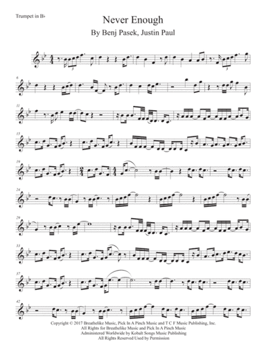 Never Enough (arr. Kevin Busse)