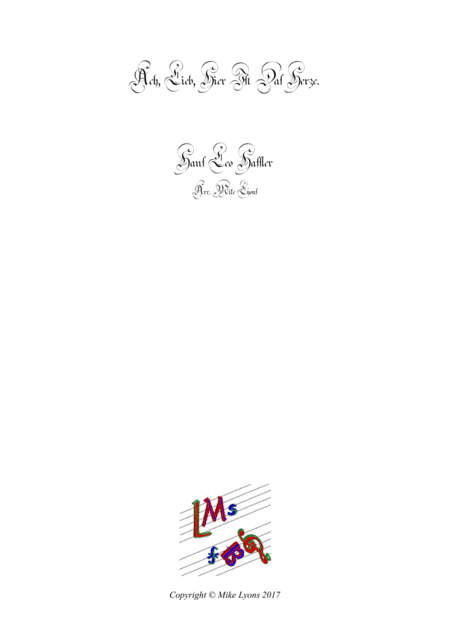 Brass Quartet - Hassler - Ach Lieb, Hier Ist Das Herze (arr. Mike Lyons)