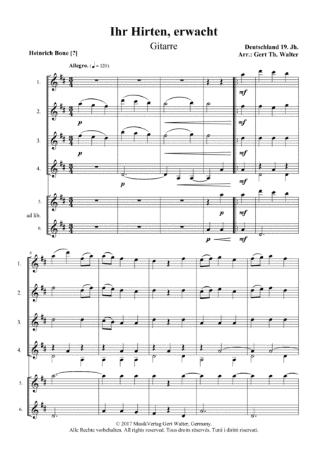 Ye Shepherds, Wake Up! (arr. Gert Th. Walter)