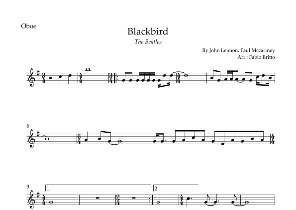 Blackbird (arr. Fabio Britto)