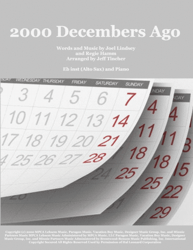 2000 Decembers Ago (arr. Jeff Tincher)