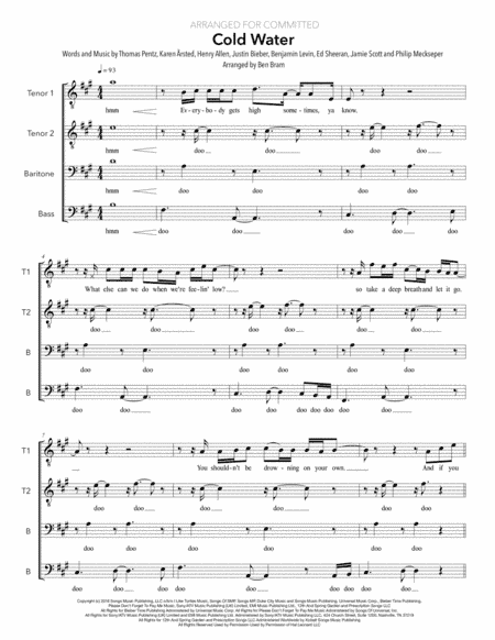 Cold Water (arr. Ben Bram)