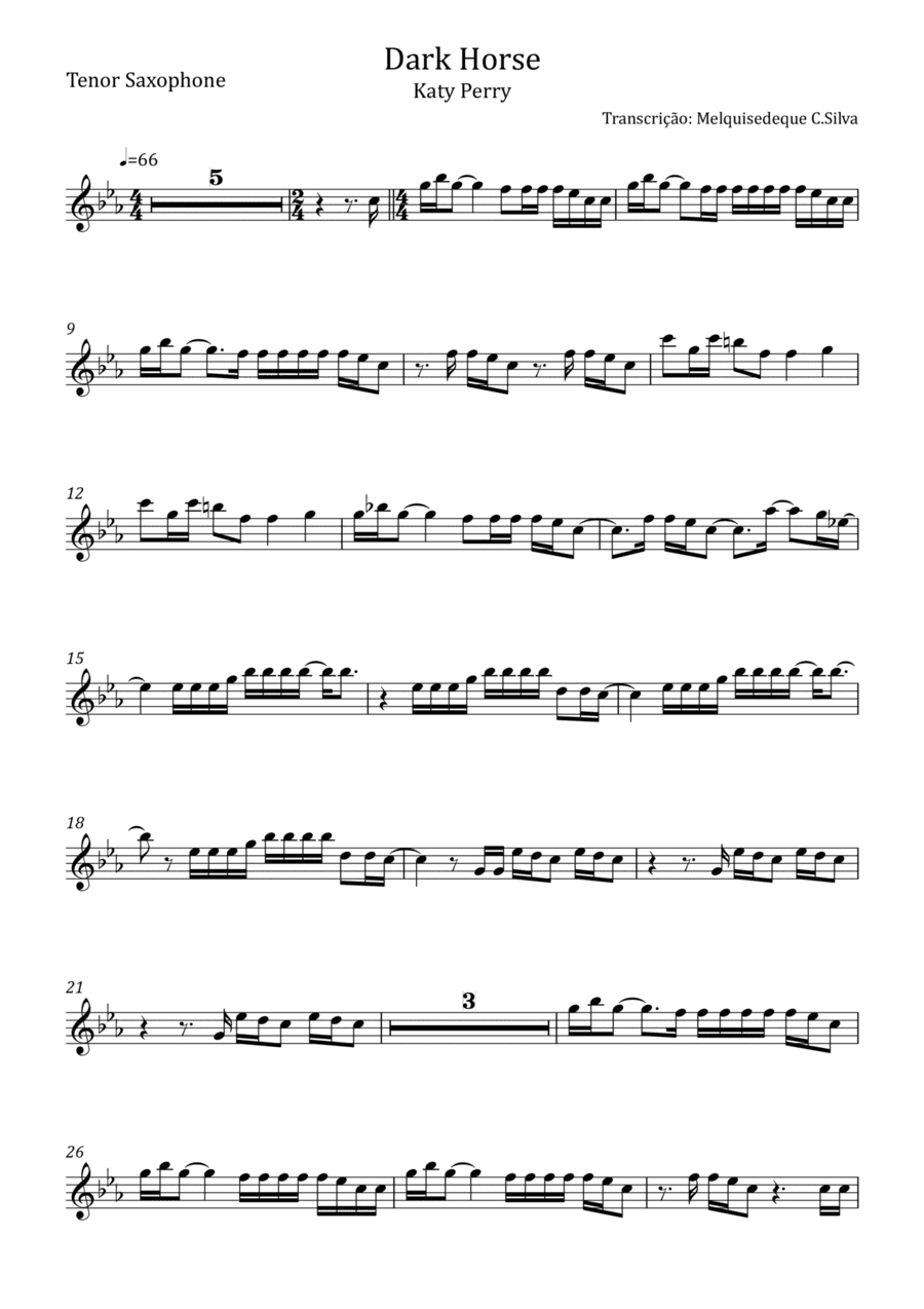 Dark Horse (arr. Melquisedeque C.Silva)