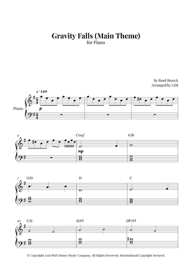 Gravity Falls (main Theme) (arr. GDJ)