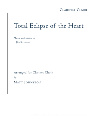Total Eclipse Of The Heart (arr. Matt Johnston)