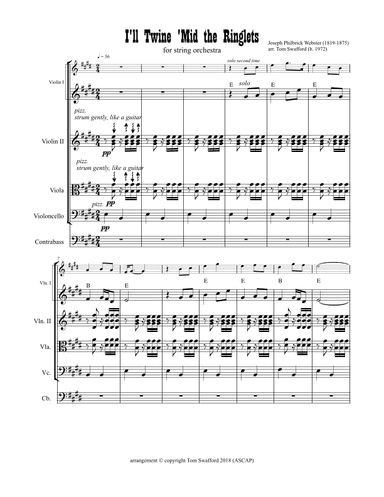I'll Twine 'Mid the Ringlets for string orchestra (arr. Tom Swafford)