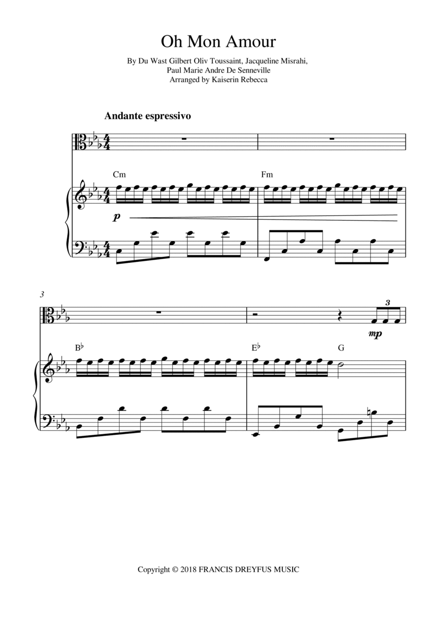 Oh Mon Amour (arr. Kaiserin Rebecca)