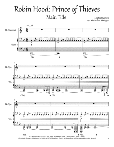 Main Title-prince Of Thieves (arr. Marie-Ève Mainguy)