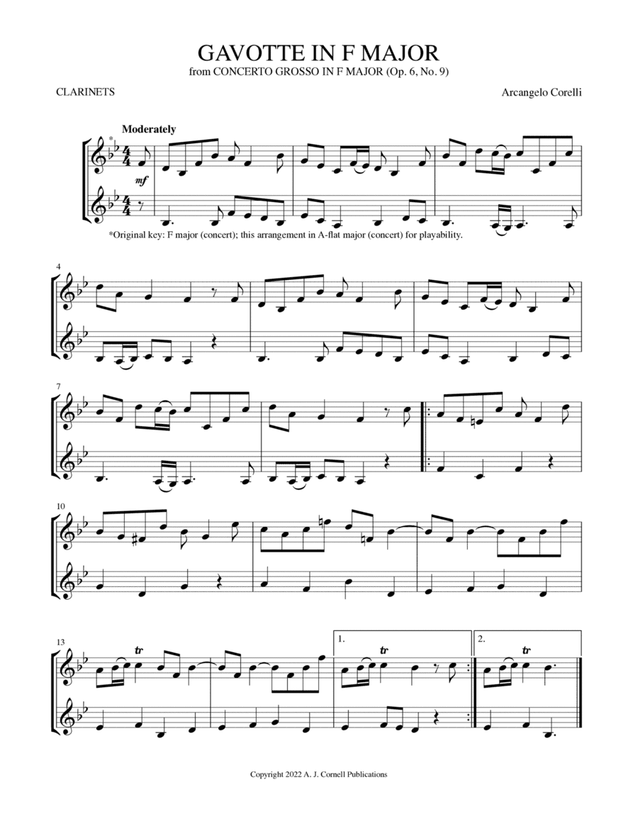 Gavotte in F Major (from Concerto Grosso in F Major) (arr. Mark Phillips)