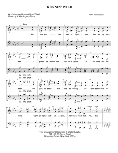 RUNNIN' WILD (arr. Walter Latzko)