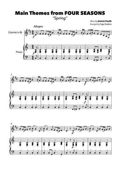 Main Themes from Four Seasons “Spring” (arr. Tiago Cordeiro)