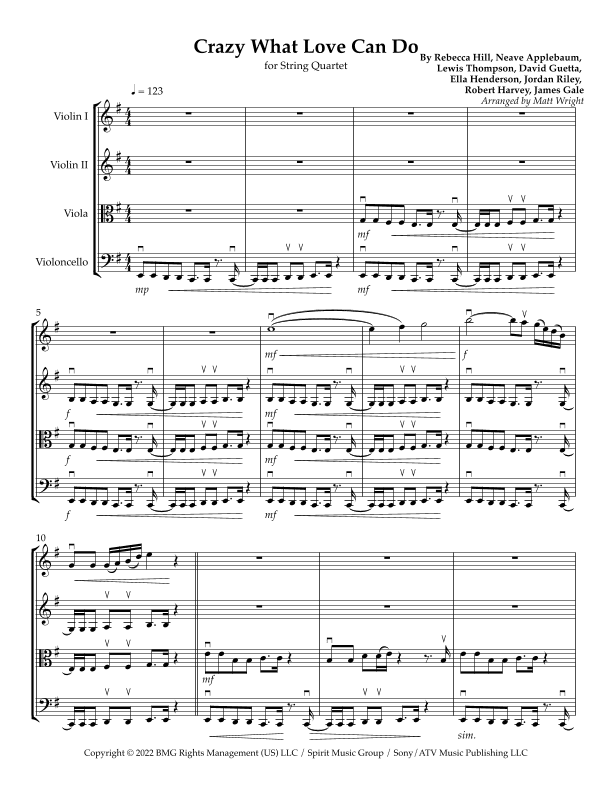 Crazy What Love Can Do (arr. Matt Wright)