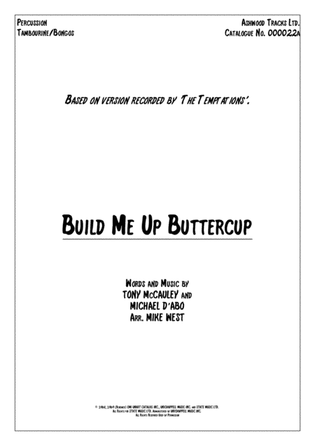 Build Me Up, Buttercup (arr. Mike West)