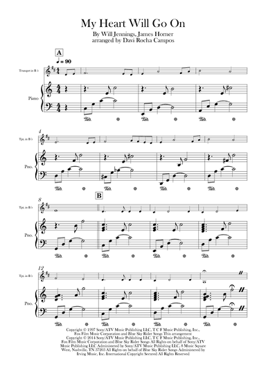 My Heart Will Go On (love Theme From 'titanic') (arr. Davi Rocha Campos)