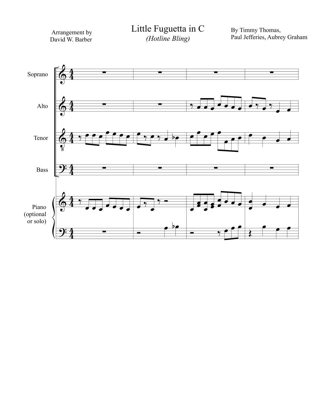 Hotline Bling (arr. David W. Barber)