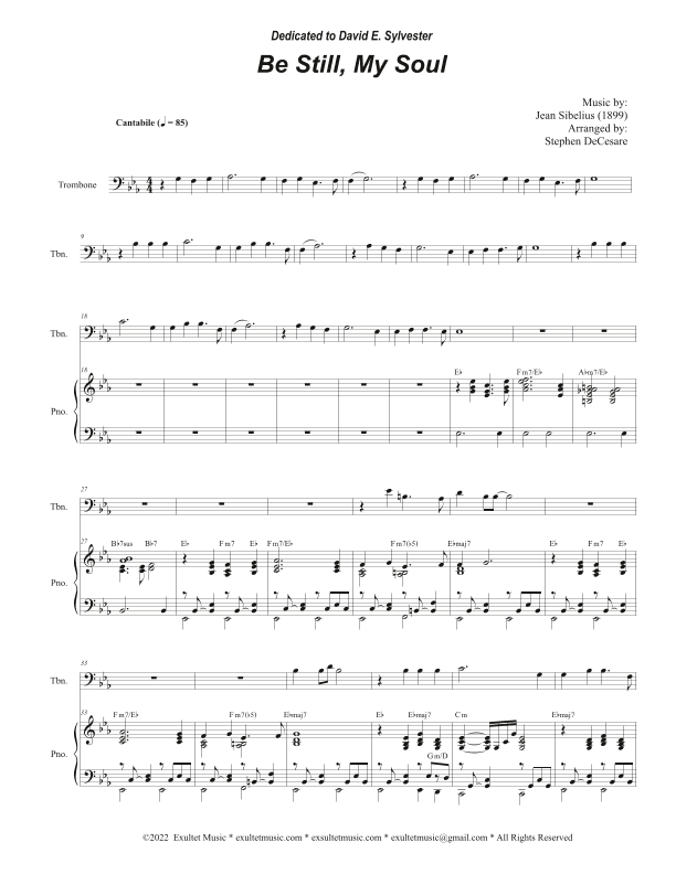 Be Still, My Soul (Trombone solo and Piano) (arr. Stephen DeCesare)